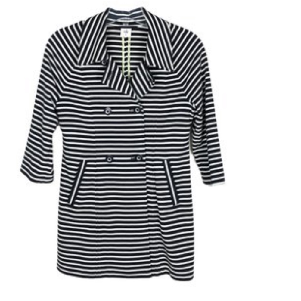 Navy White Trench Coat